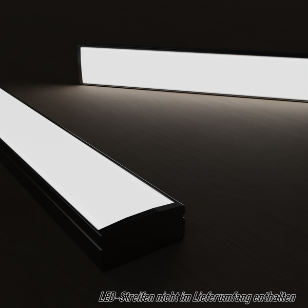 Led Alu Profil 2 m AF Set Strip / Streifen 12 mm breit | Abdeckung mattiert