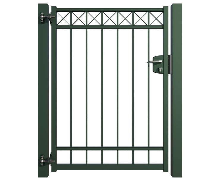 Metall Gartentür mit Schloss