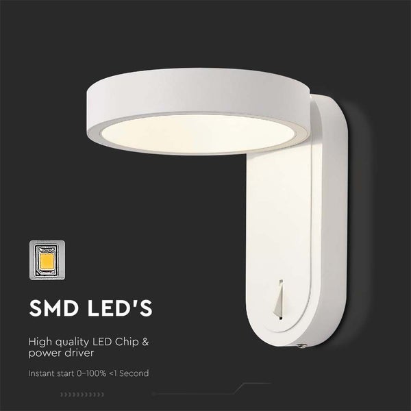 Weiße Wandleuchte mit LED-Technologie