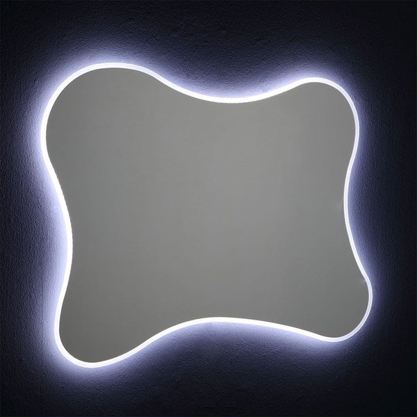 100 x 75 cm reversibler Badspiegel mit LED Hintergrundbeleuchtung