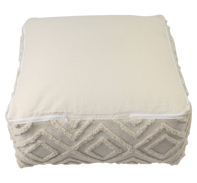 FRANK FLECHTWAREN | Pouf Can Marca, BAUMWOLLE, POLYPROPYLEN, 60 x 60 x 25 cm