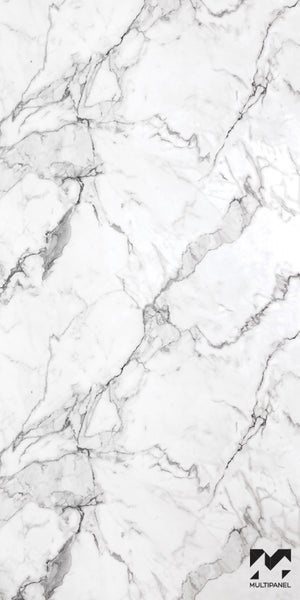 Paneel, Duschrückwand, Wandverkleidung MDF-Kern – wasserresistent, für Bad Dusche Feuchtraum, natürliche Marmoroptik, multiPANEL Wandpaneel 240cm x 60cm, 1,44m²
