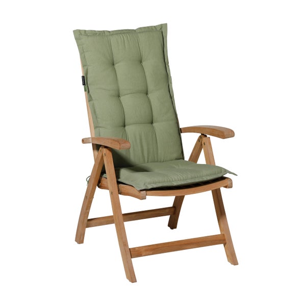 Gartenstuhlauflage Low Back Panama Salbei - Ca. 105x50 cm - 4er-Set