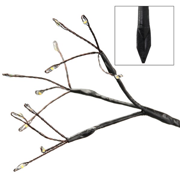 ECD Germany LED-Baum 100 cm 240 warmweiße LEDs, Innen & Außen IP44 Wasserdicht, Lichtbaum Lichterbaum Leuchtbaum Beleuchteter Dekobaum Gartenstecker Weihnachtsdeko Baum mit Beleuchtung für Weihnachten