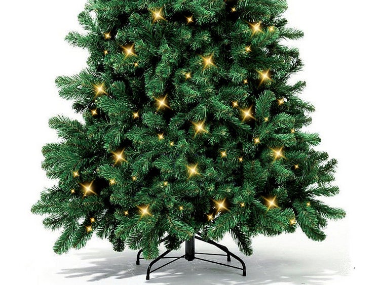 LAALU Weihnachtsbaum künstliche grüne Tanne Narnia 210 cm mit SMART LED LIGHTING mit Ständer