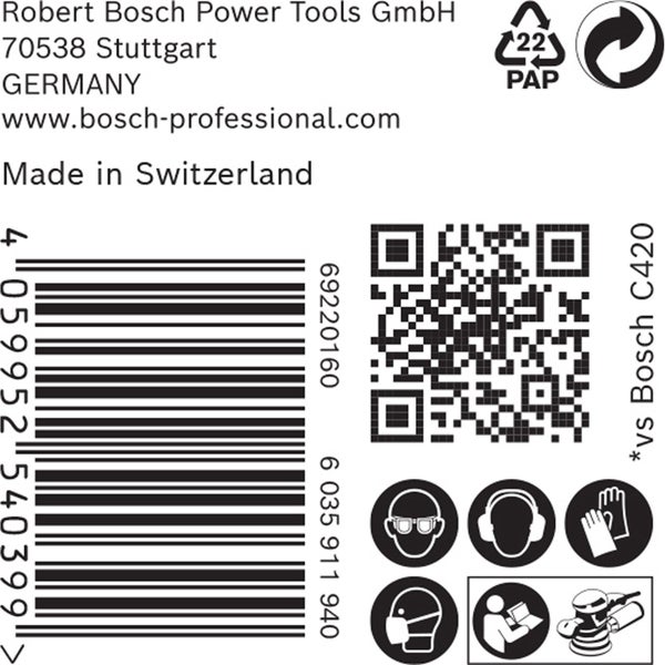 Bosch 50x Expert M480 Schleifnetz für Exzenterschleifer 150 mm G 150 - 2608900701
