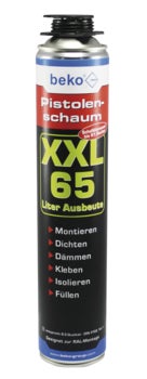 Beko XXL 65 Pistolenschaum Dose für Montage Dichten Dämmen Kleben Isolieren und Füllen