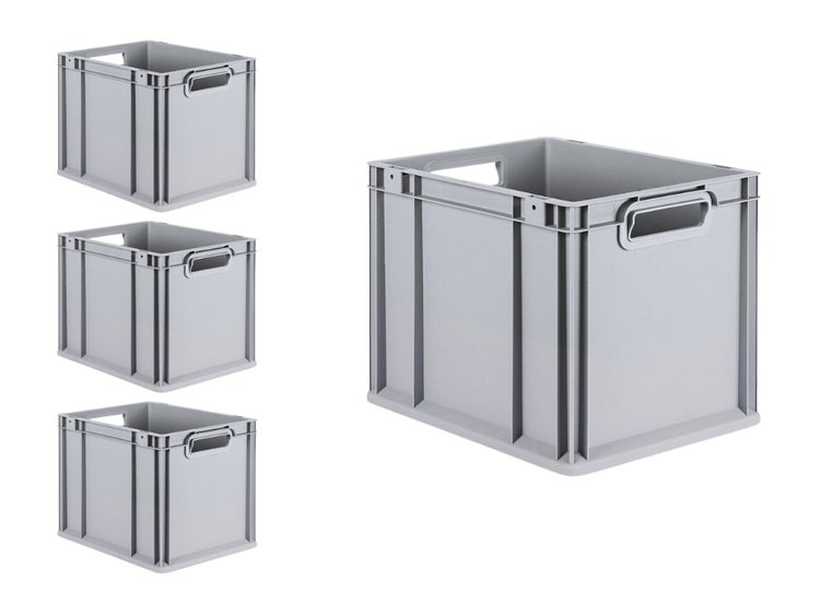 PROREGAL Spar Set 4x Eurobox Nextgen Economy Griffe Offen HxBxT 32 x 30 x 40 cm 30 Liter Eurobehälter Transportbox Transportbehälter