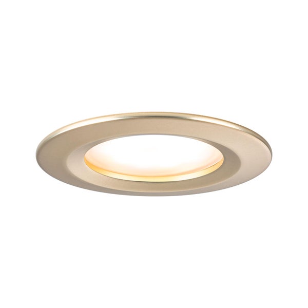 LED Einbauleuchte Nova Coin Basisset starr IP44 rund 78mm Coin 3x6W 3x470lm 230V 2700K Gold matt