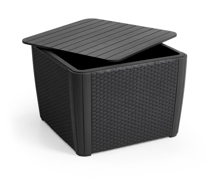 Allibert Monaco Anthrazit Balkonset 3-teilig mit 2 Sessel und Tisch Luzon Plus Inkl. Kissen