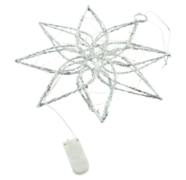 Weihnachtsstern mit Beleuchtung