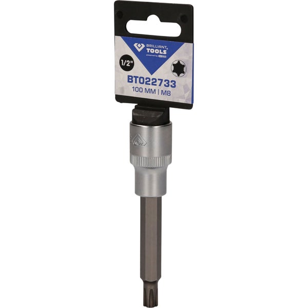 Brilliant Tools Innen-TORX-Steckschlüssel-Einsatz mit 1/2-Zoll-Antrieb, 100 mm Länge