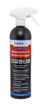 beko Backofen- und Grillreiniger in der Sprühflasche, gebrauchsfertiger Sprühreiniger zur Entfernung von Fett und Verkrustungen.