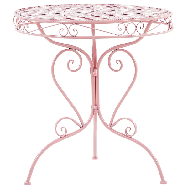 Outdoor Bistrotisch ALBINIA 70 cm 70 cm Metall Rosa