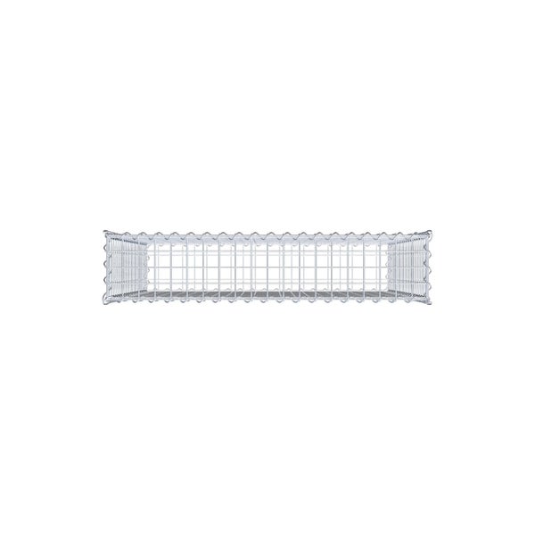 Gabione 100 cm x 100 cm x 20 cm (L x H x T), Maschenweite 5 cm x 5 cm, Spirale