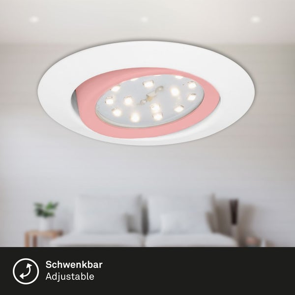 LED Einbauleuchte 3er Set 3W schwenkbar weiß Metall 3000K Ø8,2cm Briloner
