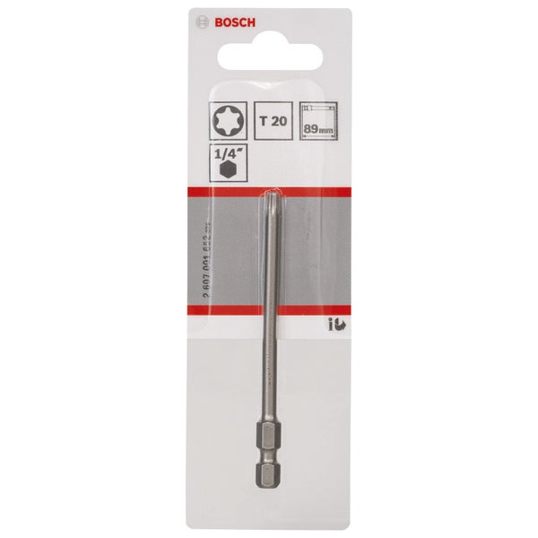 Bosch 1x Schrauberbit Extra-Hart, T20, 89 mm - 2607001652