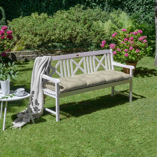 Beautissu Flair BK Bankpolster 100x50x8cm Natur