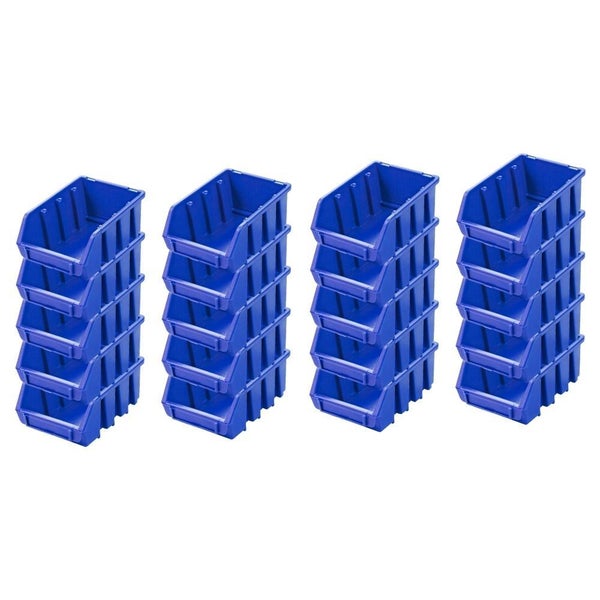 PROREGAL SuperSparSet 20x Sichtlagerbox 2 HxBxT 7,5 x 11,6 x 16,1 cm Polypropylen Blau