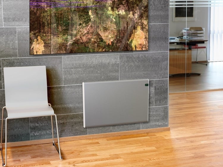 Konvektor Quality Heating Adax Neo 145x20 cm 1200W Stahl Weiß inkl. Wandmontagehalterung, digitales Thermostat, Wochenprogramm
