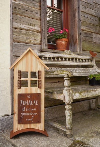 BADEKO Lärchenständer -Zuhause- inkl. Beschriftung