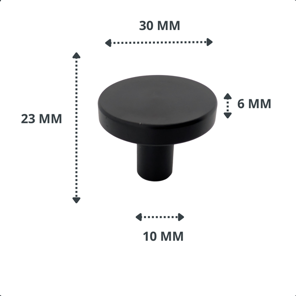 Schrankknopf / Möbelknopf Harbor Schwarz Set 5