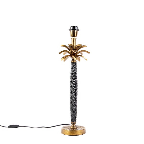 Art Deco Tischlampe Gold ohne Schirm - Areka