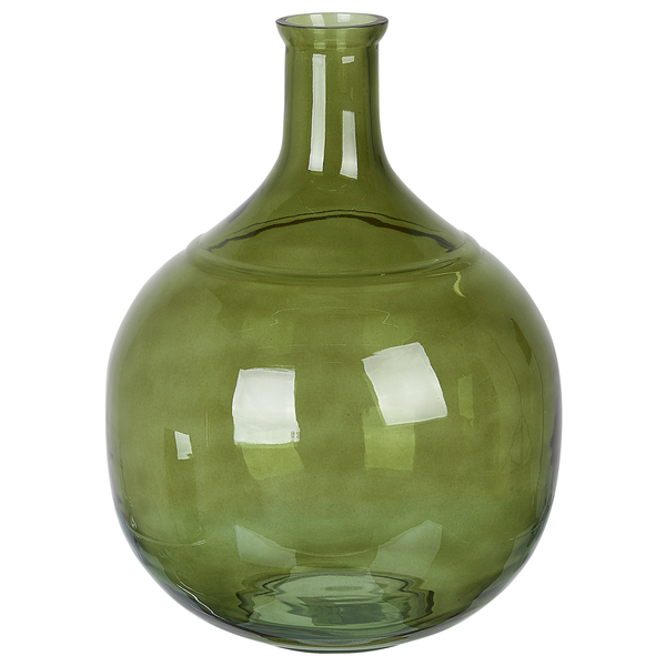 Blumenvase ACHAAR Glas 34 cm Olivgrün