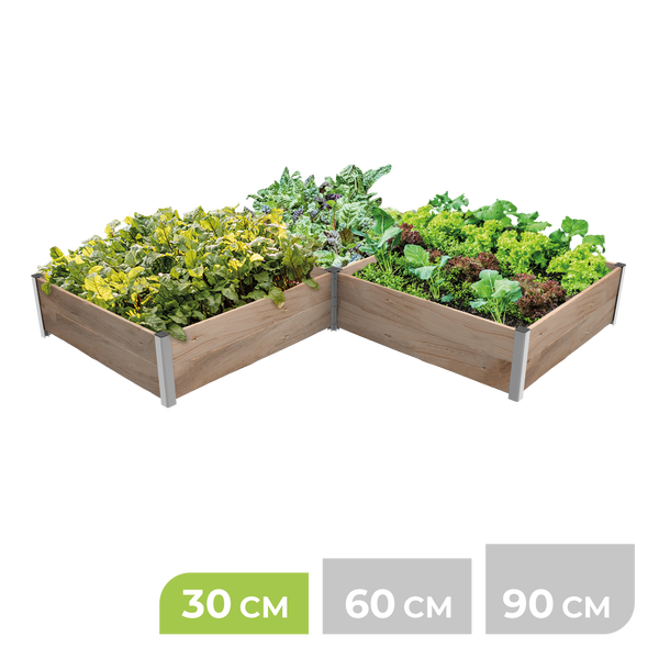 3m² Hochbeet ErnteMAXX für Ecken erhältlich Höhe 30 cm