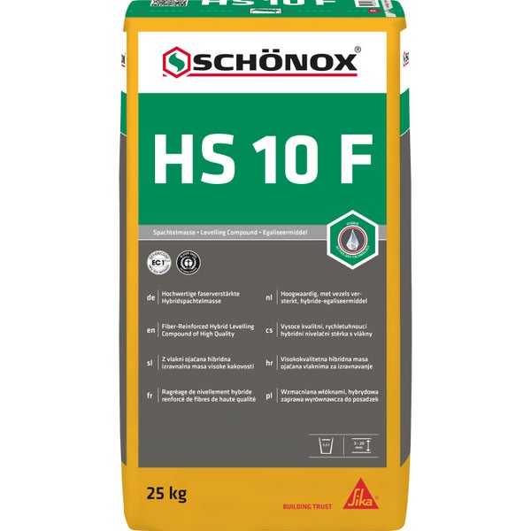 Sack Schonox HS 10 F faserverstärkte Hybridspachtelmasse 25 Kilogramm zur Bodenbodenausgleichung