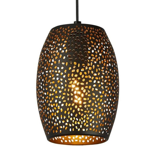 Hängelampe mit gelochtem Lampenschirm für Innenräume