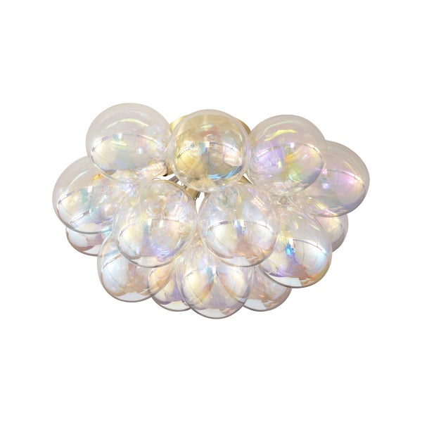 Deckenleuchte mit transparenten Glaskugeln