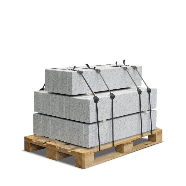 Galamio Granit Rasenkanten 100*25*8 » gesägt & kugelgestrahlt « 954kg Palette