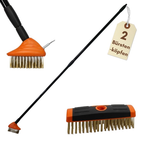 Fugenbürste mit zwei Bürstenköpfen