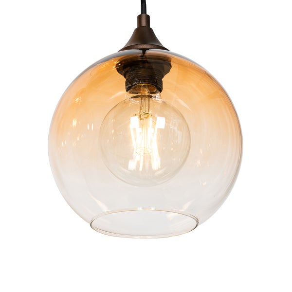 Hängeleuchte mit runder Form und transparentem Lampenschirm