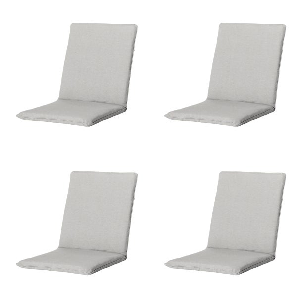 Stuhlauflage Stapelstuhl, Panama-Leinen - Ca. 97x49 cm - 4er-Set