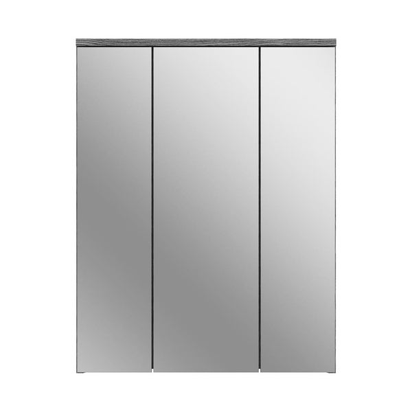 Xonox.home Spiegelschrank Blake 60 x 21 x 77 cm rauchsilber 3-türig