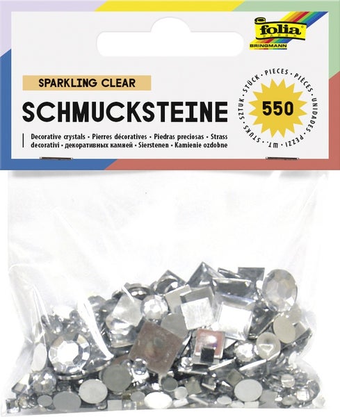 Folia Schmucksteine SPARKLING CLEAR, 550 Stück