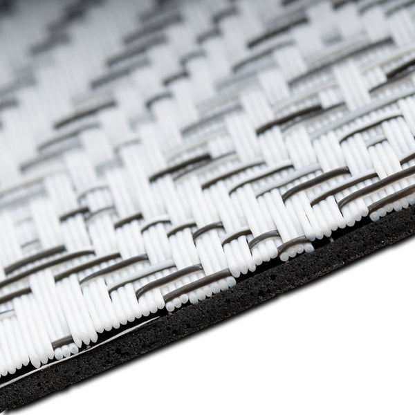 Detailansicht einer gewebten Bodenmatte