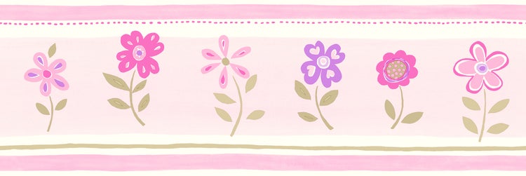 Illustration einer Bordüre mit Blumenmuster