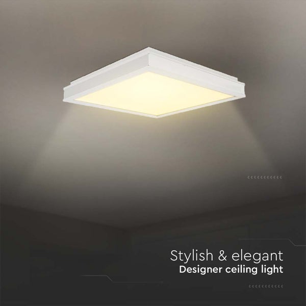 V-TAC VT-7781-W - Quadratische Designer-Kuppelleuchten - Weiß - IP20 - 18W - 1490 Lumen - 4000K