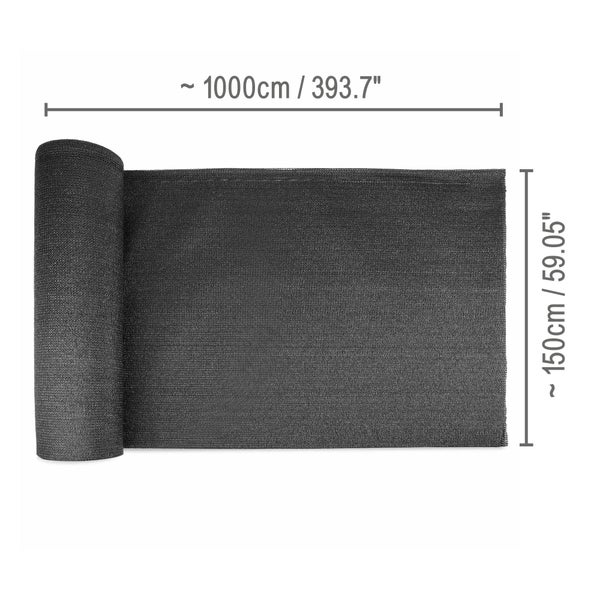 Sol Royal Schattiergewebe SG80 Sichtschutzzaun 150x1000cm Anthrazit