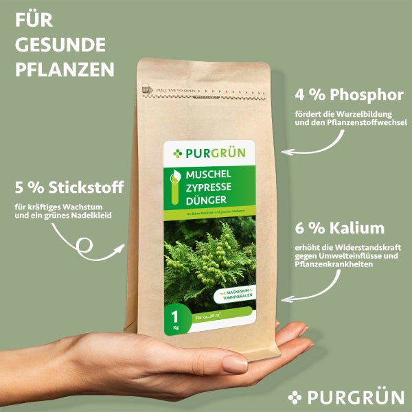 Purgrün Muschelzypresse-Dünger 1 kg