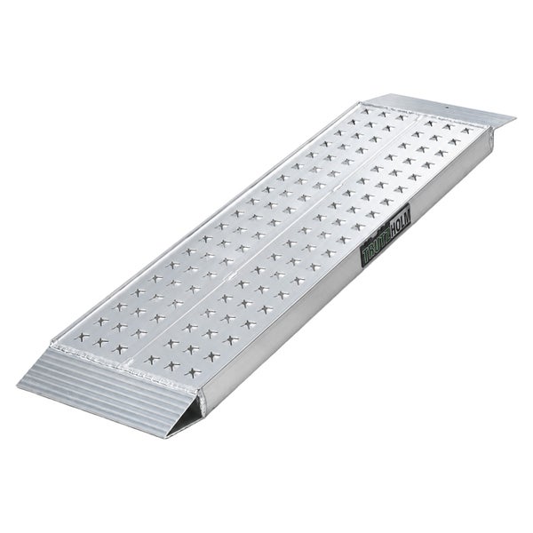 Auffahrrampe aus Aluminium von Trutzholm mit gelochter Profilierung für besseren Halt.