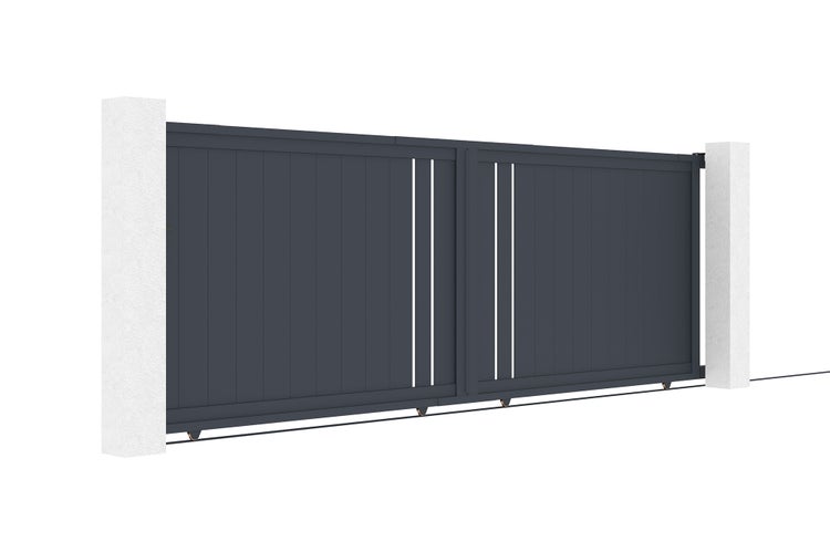 Schiebetor 4m GIONA H.140cm Aluminium + RANGER C300 Motorisierung