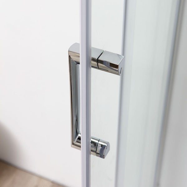 Verstellbare Eckdusche von 70-80x90-100 cm, 4 mm Sicherheitsglas | Leo