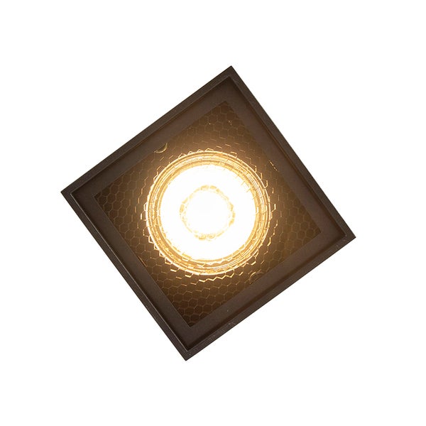 Quadratische Deckenleuchte mit Licht