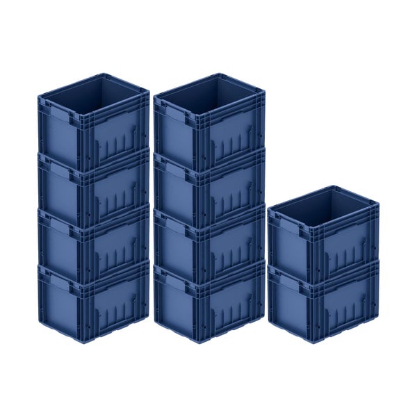 PROREGAL SparSet 10x VDA KLT Kleinladungsträger mit Verbundboden HxBxT 28 x 30 x 40 cm 22 Liter KLT Transportbox