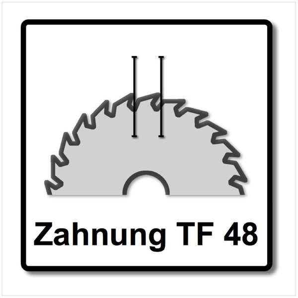 Zahnung TF 48 Sägeblatt Symbol