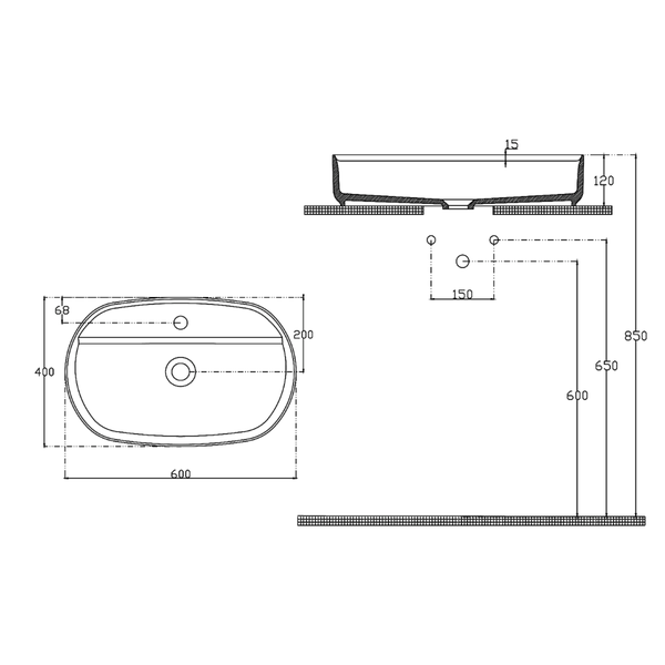 Isvea Waschbecken Oval Aufsatzwaschbecken Badezimmer Blau